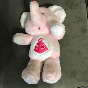 Care Bear Cousin Lotsa Heart‎ Pink Elephant Plush 13" Vintage Kenner 1984 Soft
